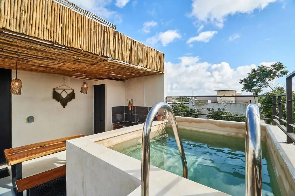 Saskab 11 Private Rooftop&Pool Jungle View 2Br Ph Tulum Apartment